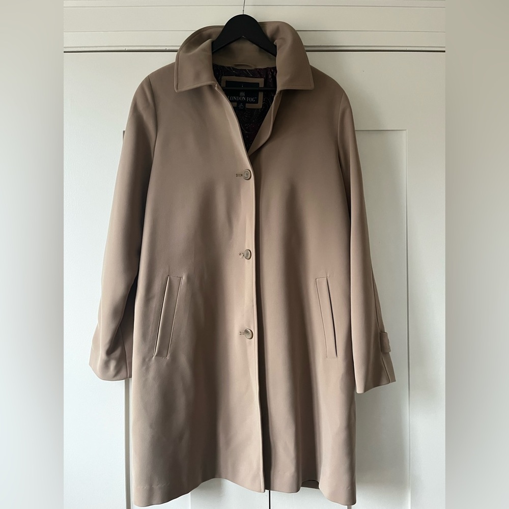 Vintage London Fog Beige Trench Coat Size Medium